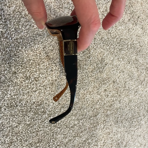 Coach Black and Brown Rectangular Glasses - Picture 2 of 7